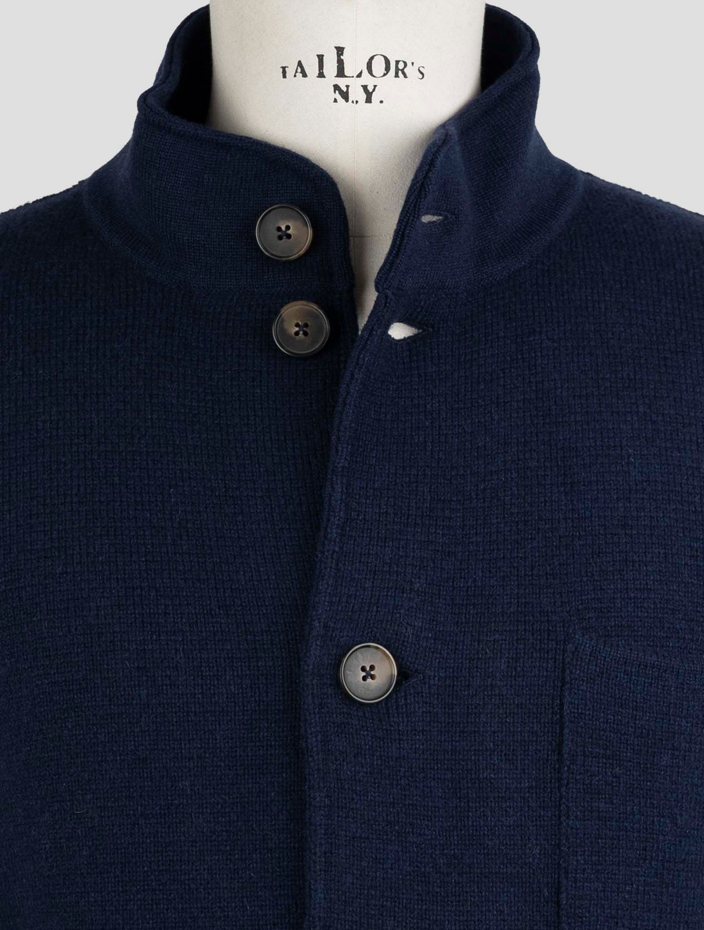 Kiton Blue Cashmere Sweater Cardigan