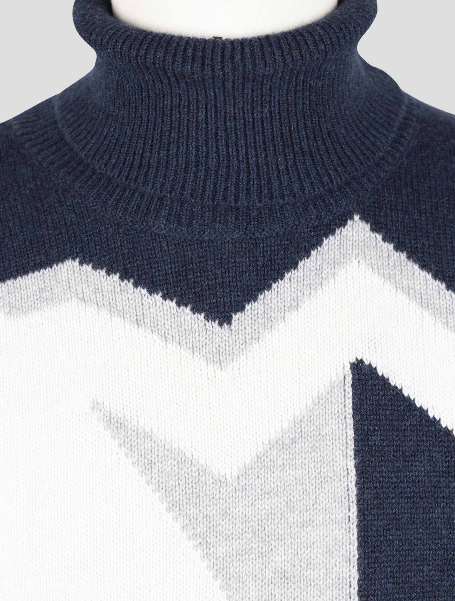 Kiton Multicolor Cashmere Sweater Turtleneck