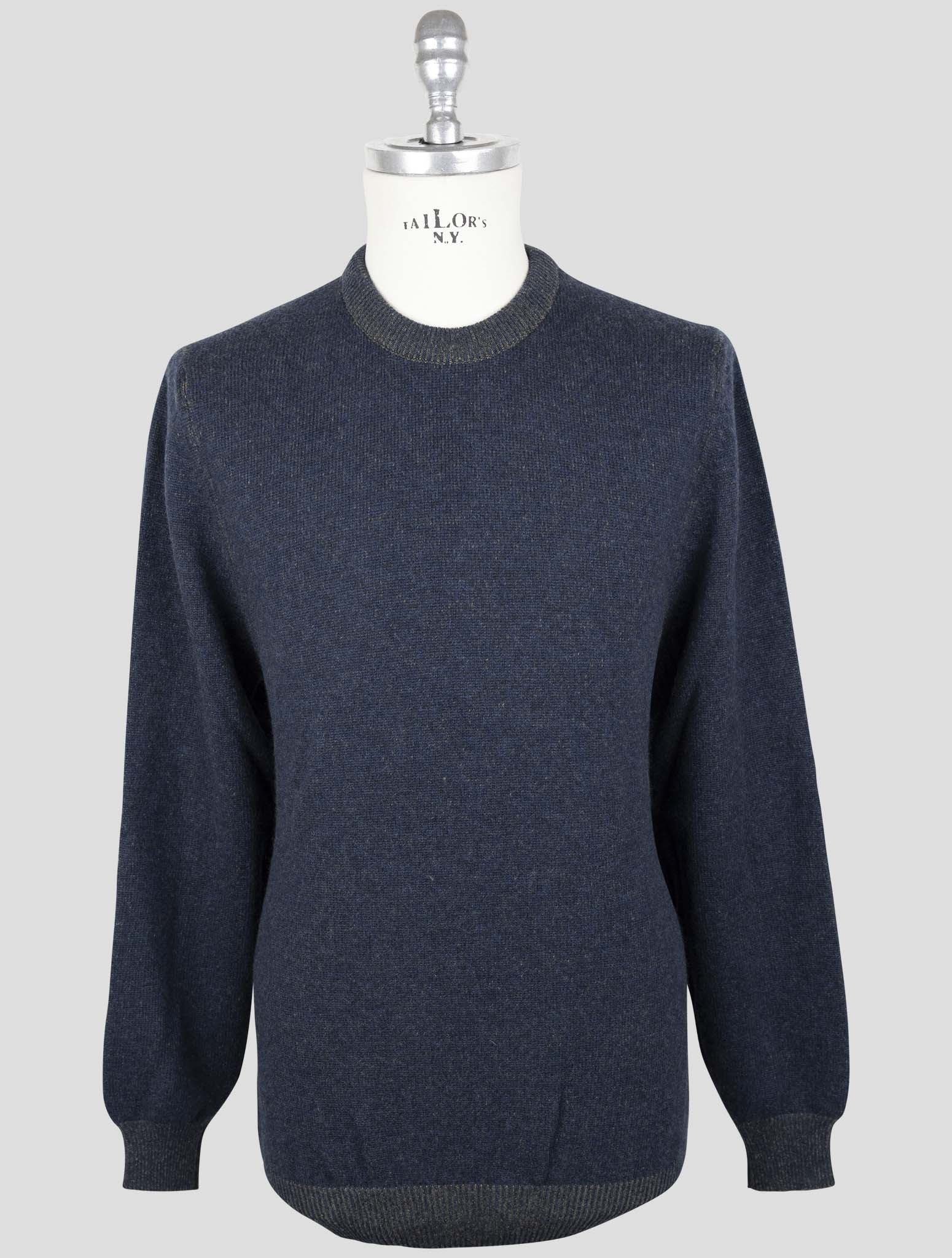 Kiton Blue Cashmere Sweater Crewneck