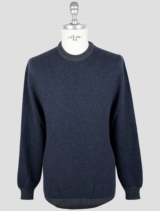 Kiton Blue Cashmere Sweater Crewneck