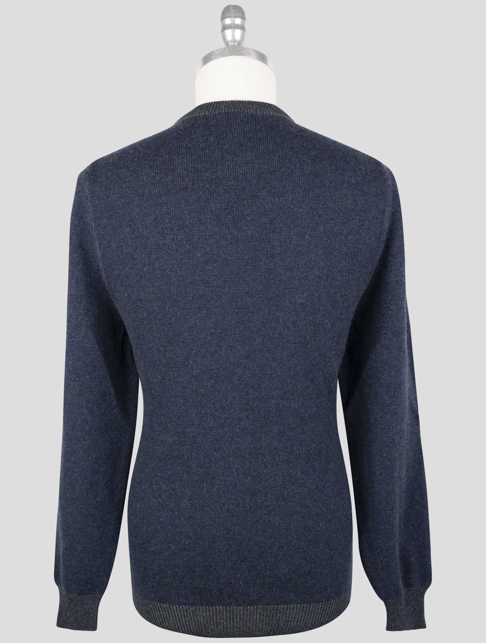 Kiton Blue Cashmere Sweater Crewneck