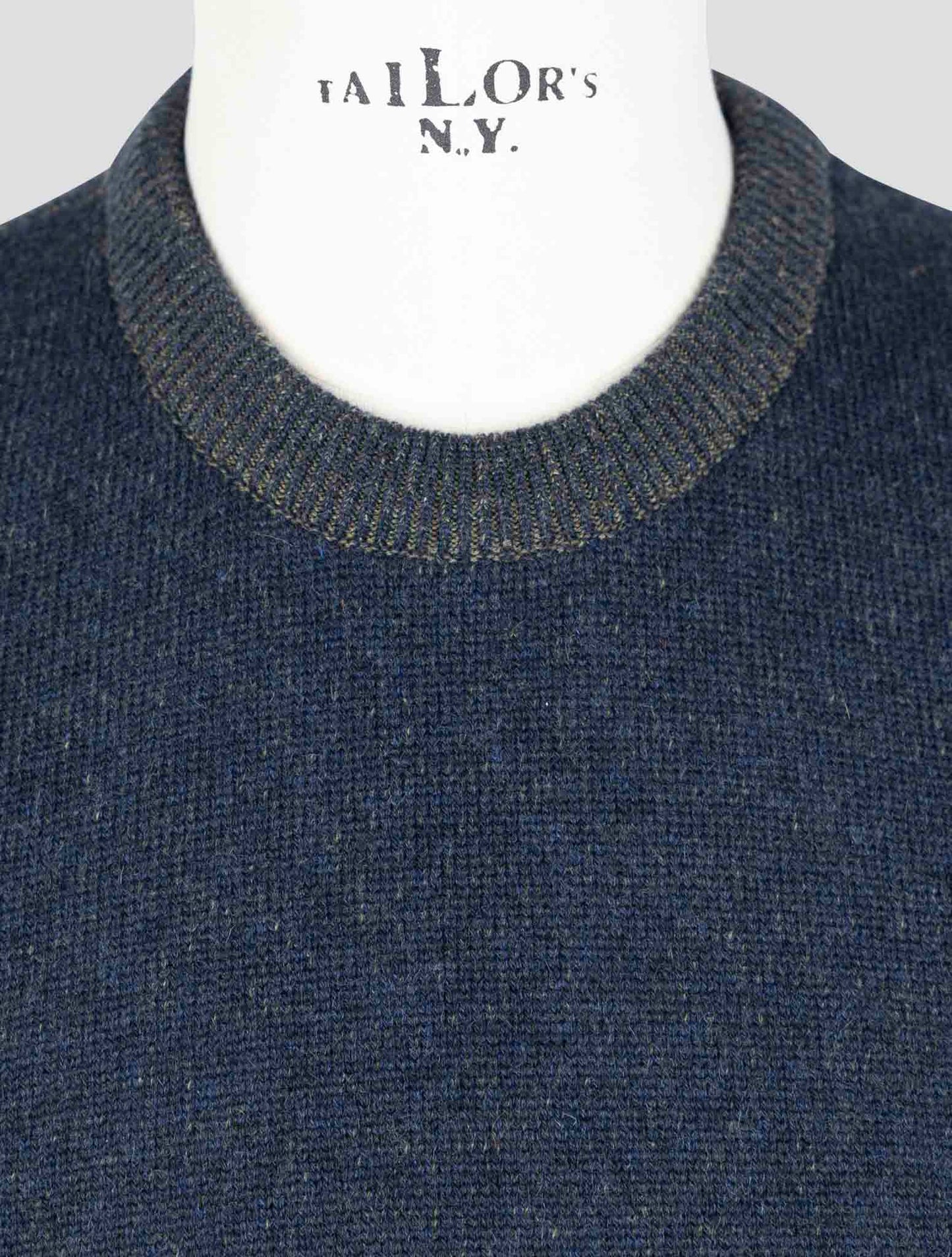Kiton Blue Cashmere Sweater Crewneck