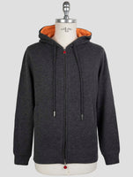 Kiton Dark Gray Cashmere Sweater Full Zip