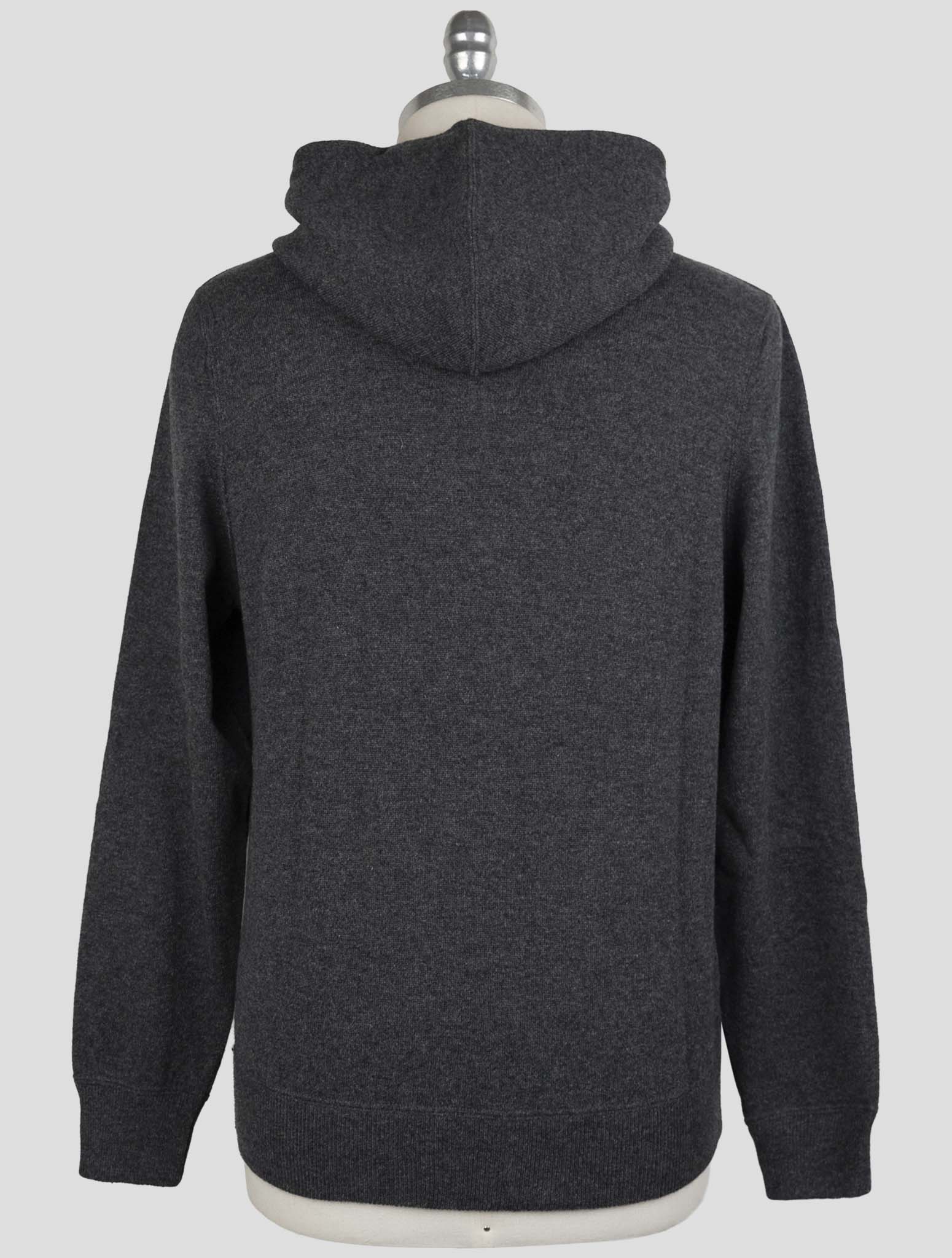 Kiton Dark Gray Cashmere Sweater Full Zip