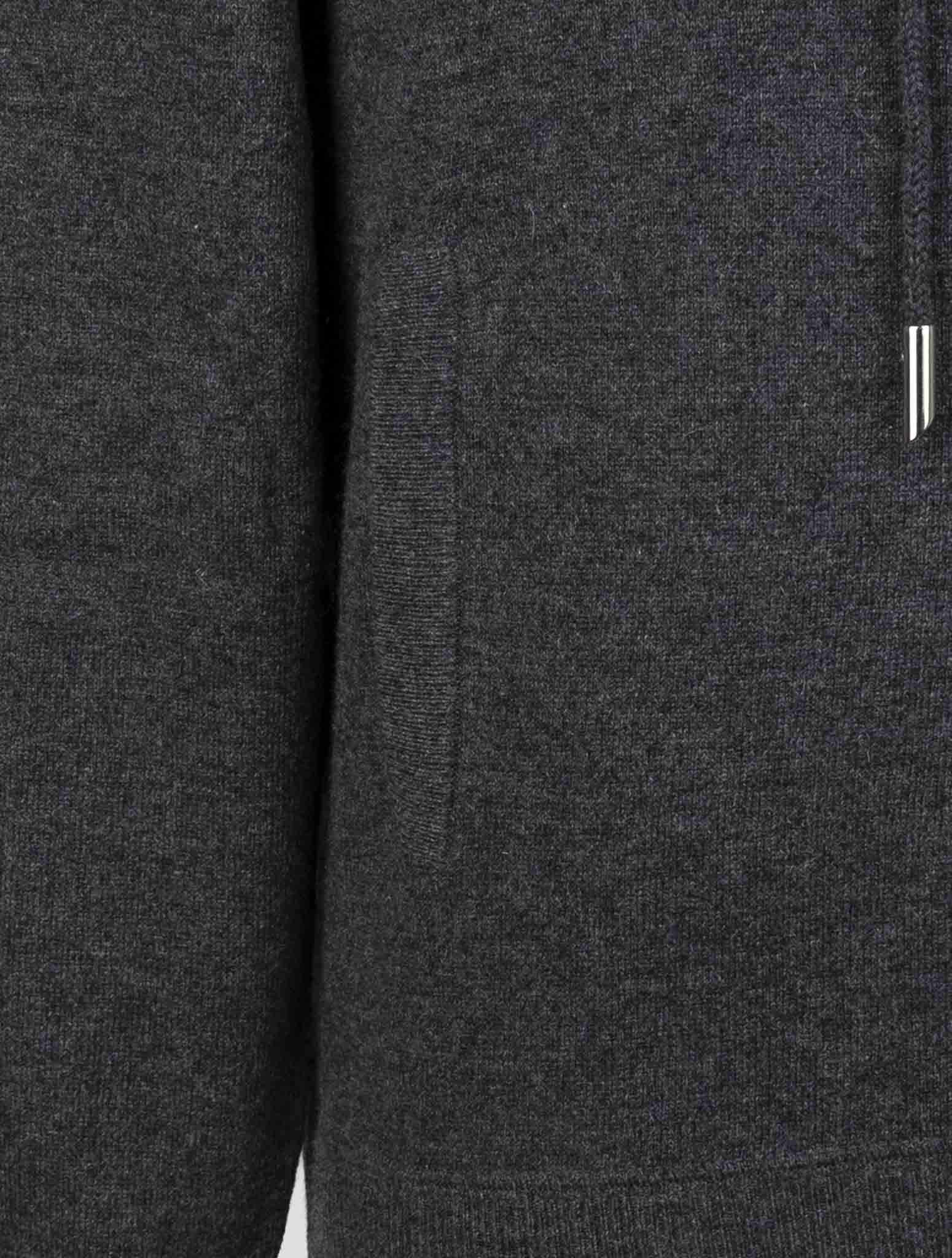 Kiton Dark Gray Cashmere Sweater Full Zip