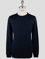 Kiton Blue Wool Sweater Crewneck