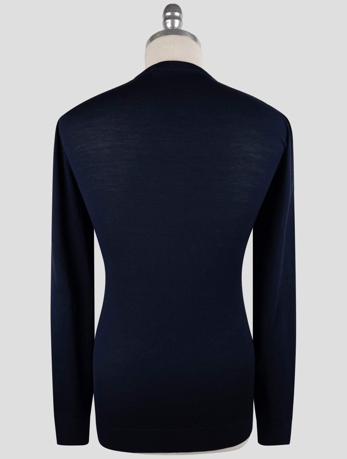Kiton Blue Wool Sweater Crewneck