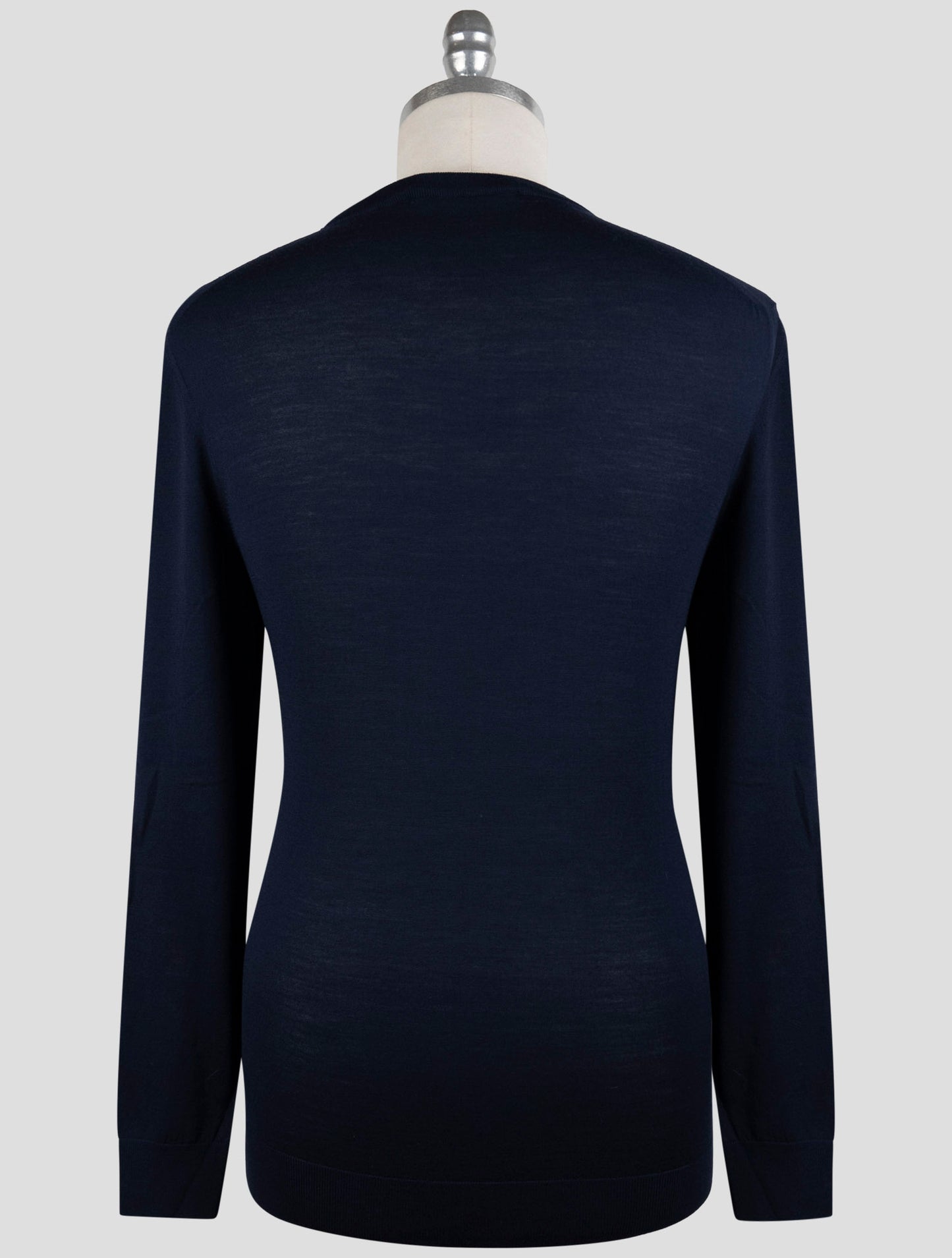 Kiton Blue Wool Sweater Crewneck