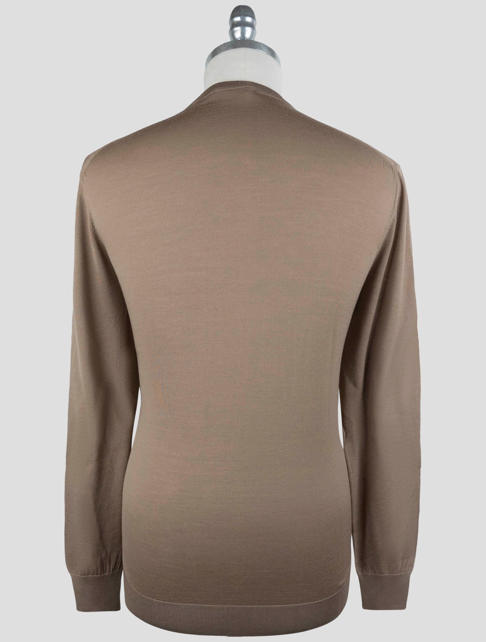 Kiton Brown Wool Sweater Crewneck