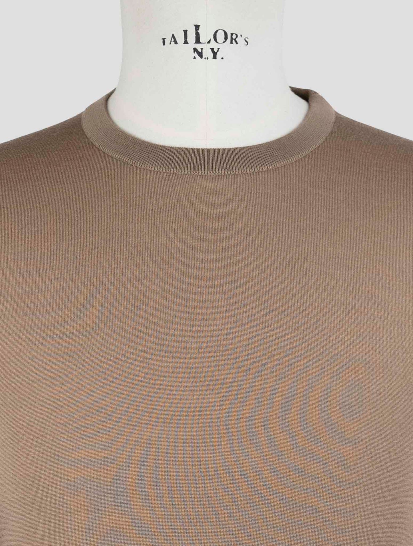 Kiton Brown Wool Sweater Crewneck