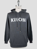 Kiton Gray Cotton Sweater Hoodie