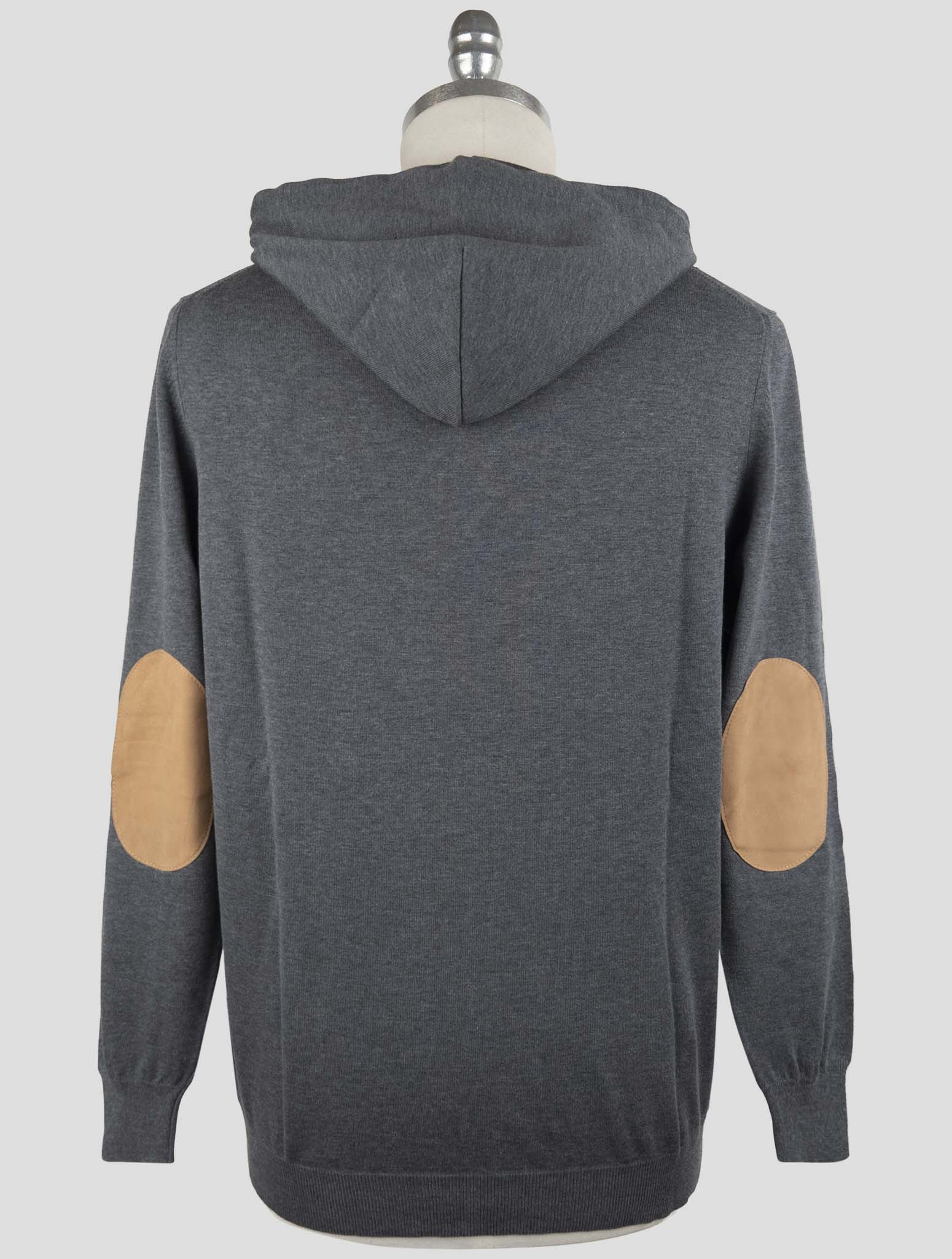 Kiton Gray Cotton Sweater Hoodie