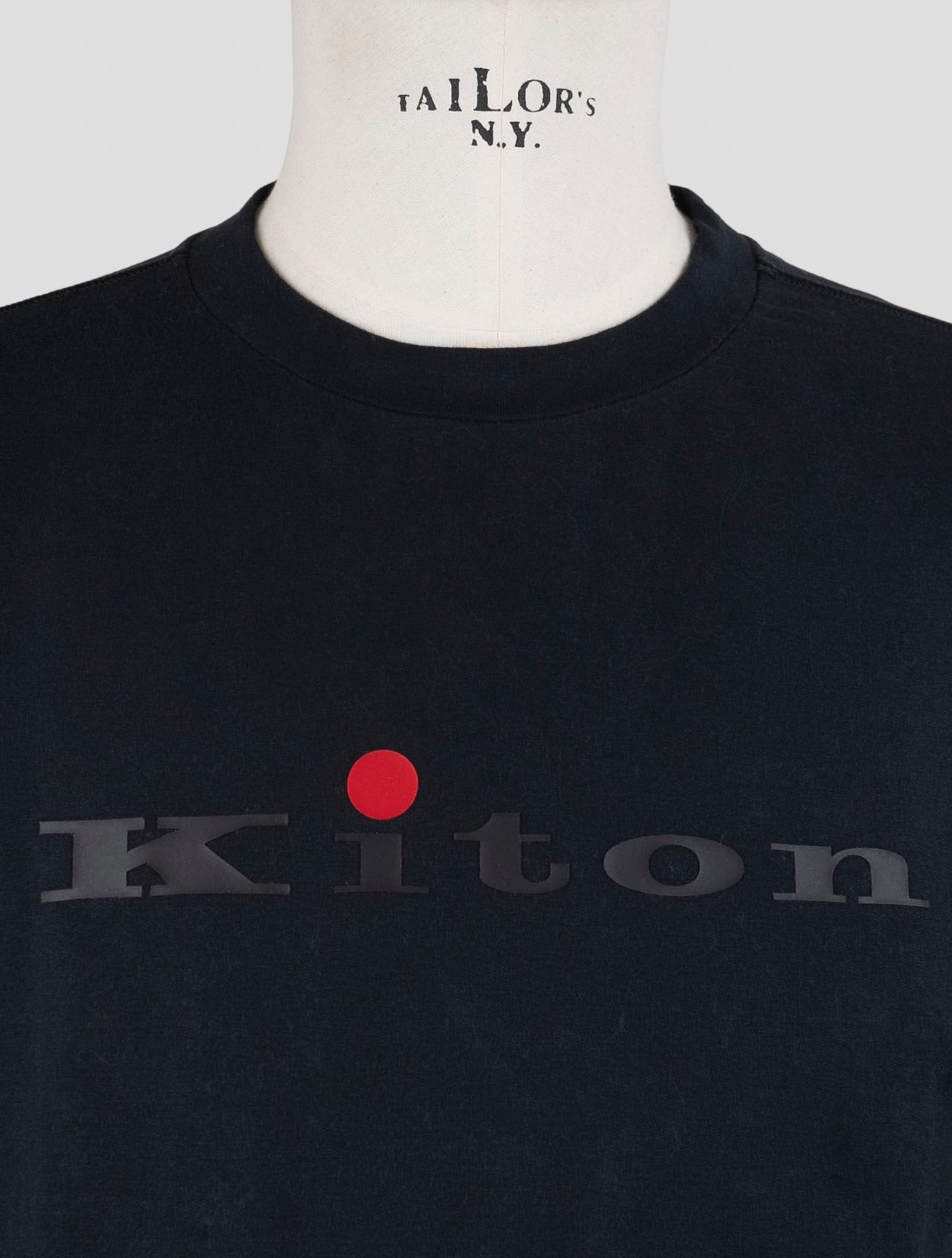 Kiton Dark Blue Cotton Ea Swater Crewneck