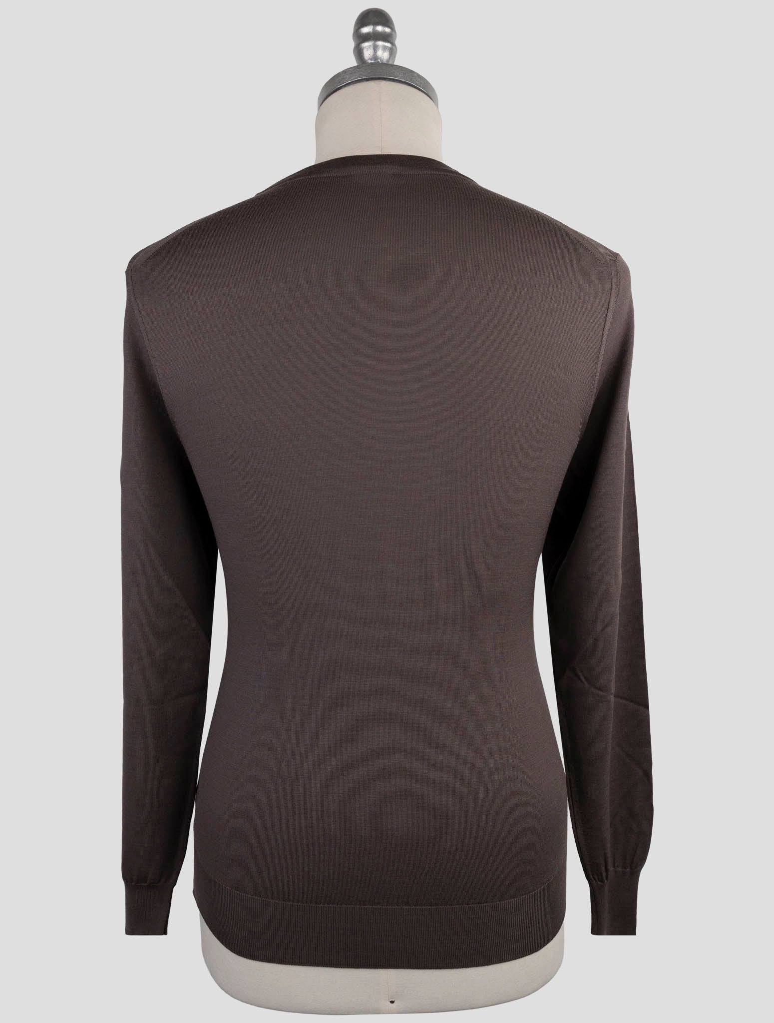 Kiton Taupe Wool Sweater Crewneck