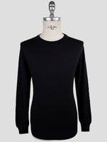 Kiton Black Wool Sweater Crewneck