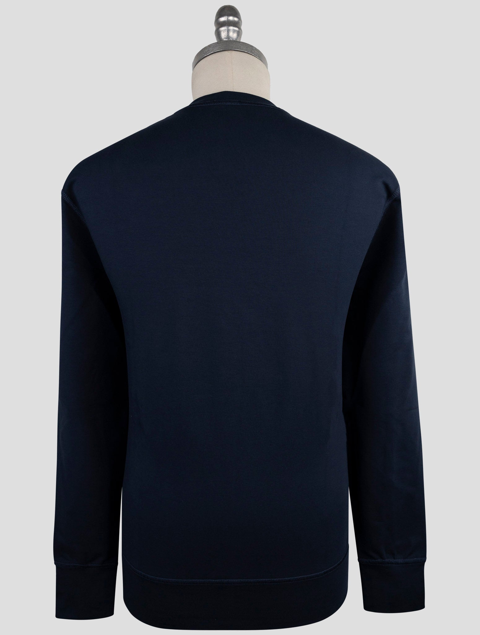 Kiton Black Cotton Ea Sweater Crewneck