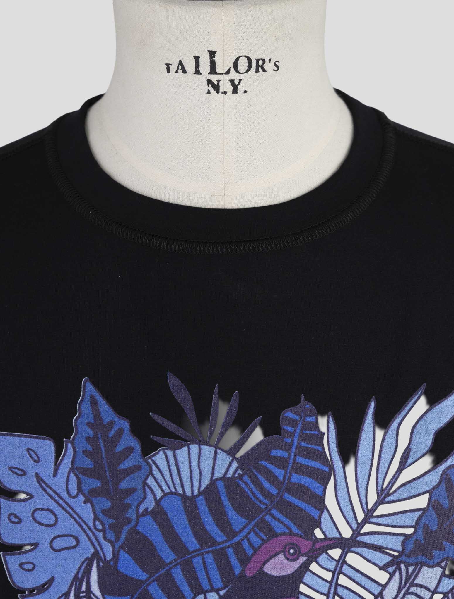 Kiton Black Cotton Ea Sweater Crewneck