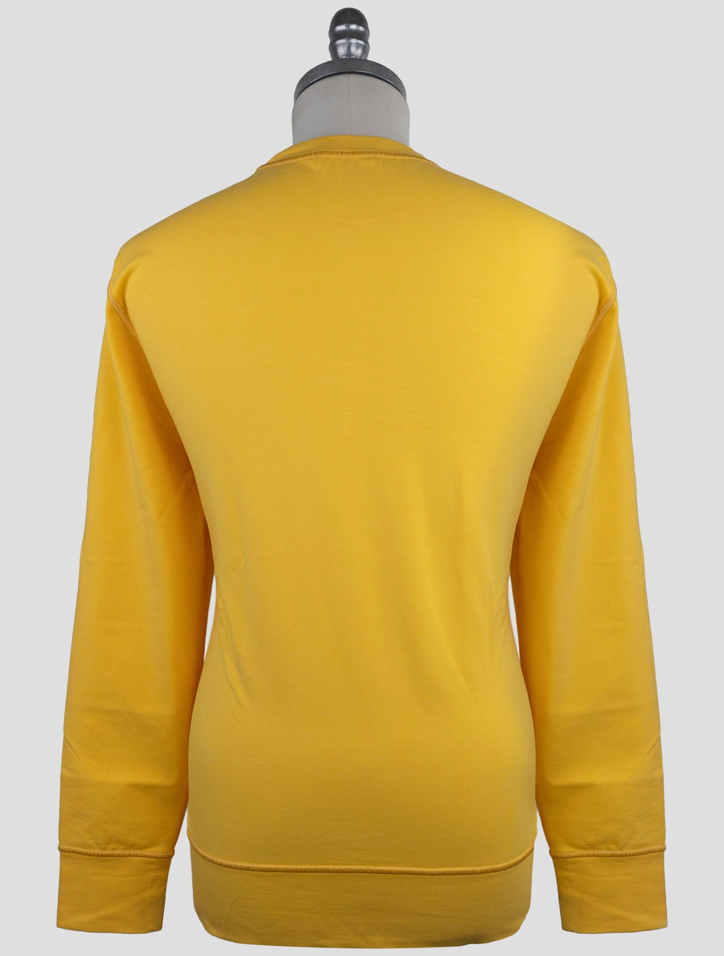 Kiton Yellow Cotton Ea Sweater Crewneck