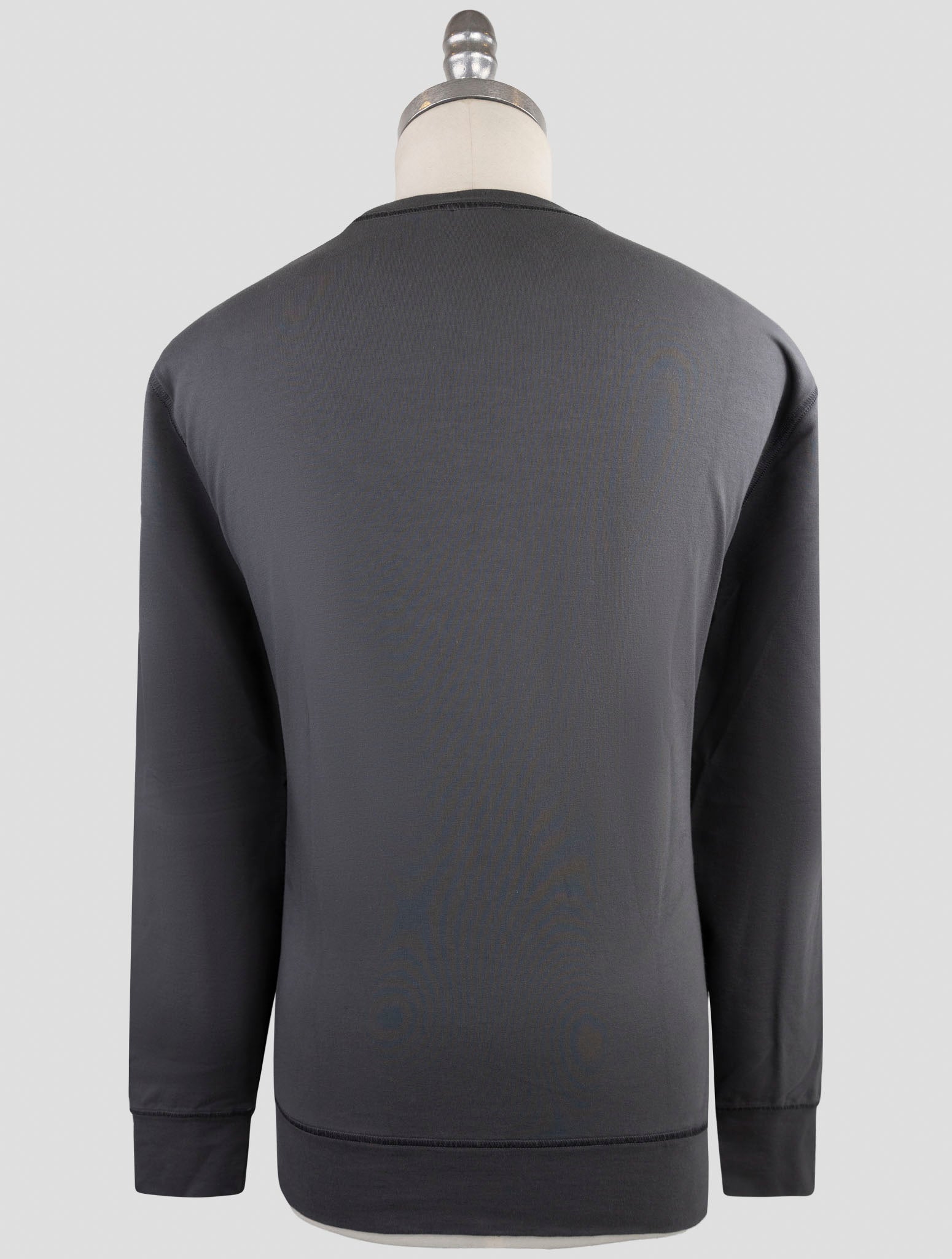 Kiton Gray Cotton Ea Sweater Crewneck