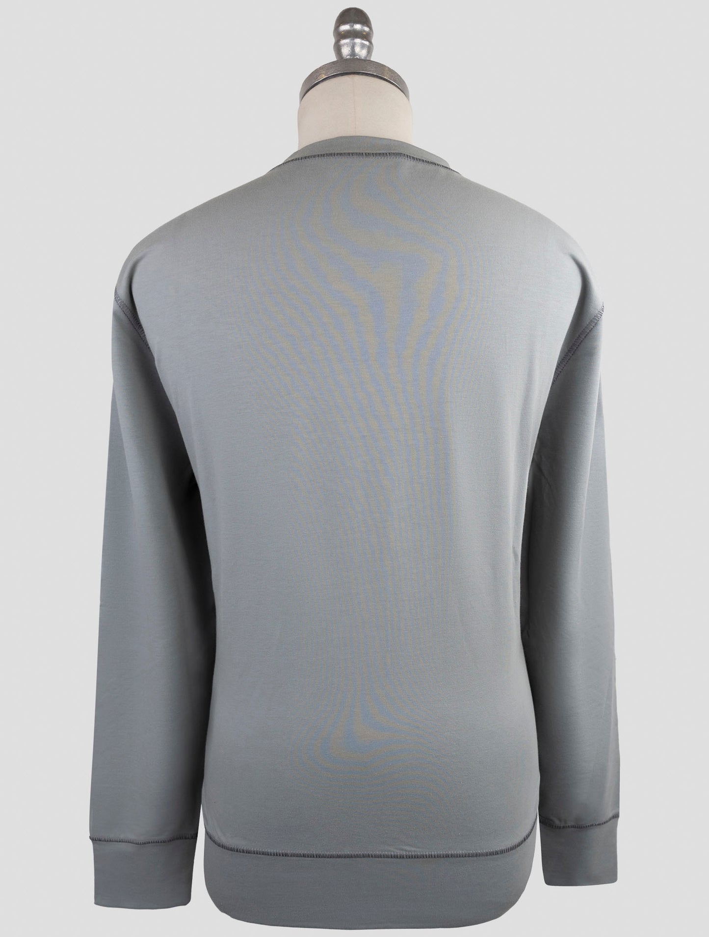 Kiton Gray Cotton Ea Sweater Crewneck