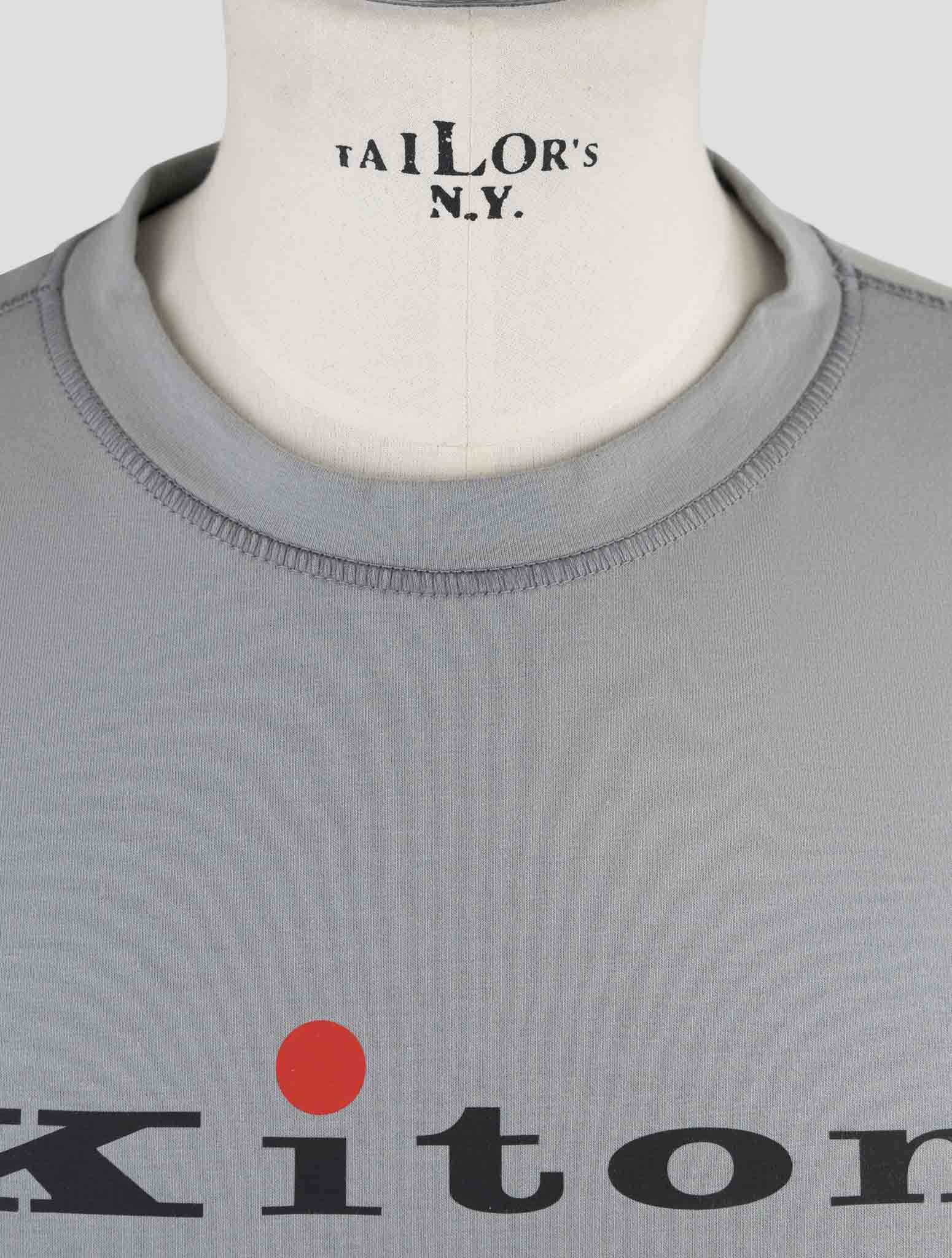 Kiton Gray Cotton Ea Sweater Crewneck