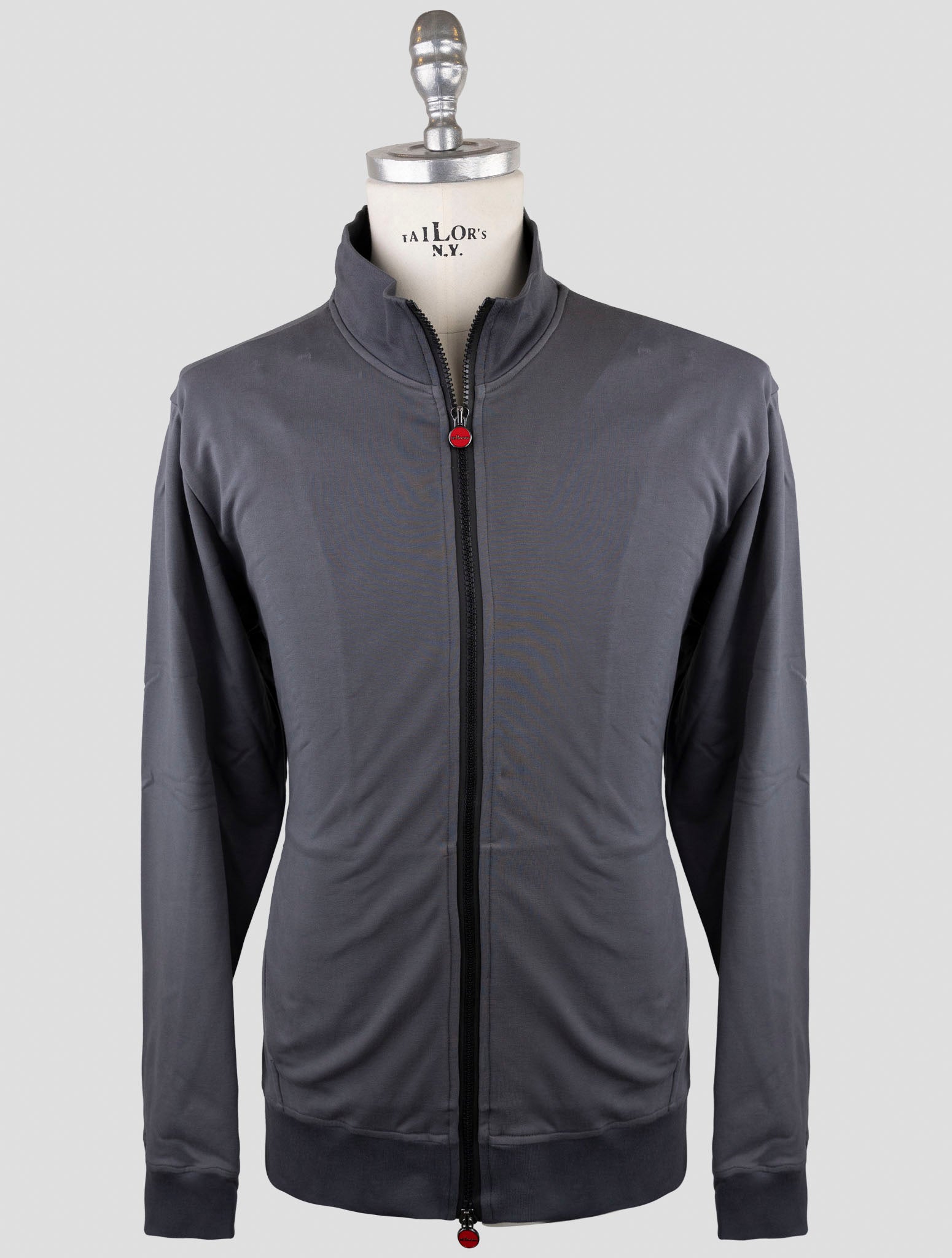 Kiton Gray Cotton Ea Sweater Full Zip