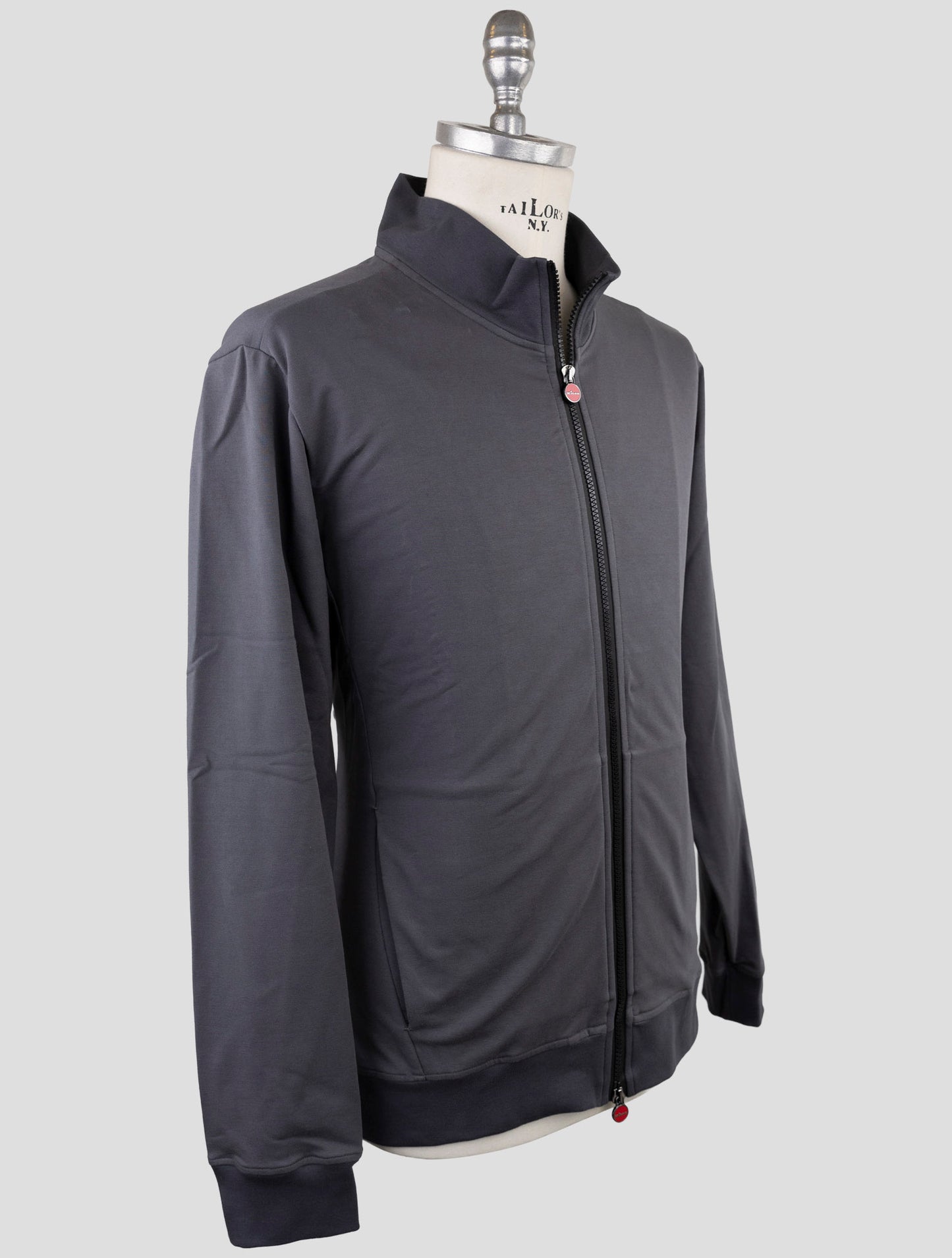 Kiton Gray Cotton Ea Sweater Full Zip
