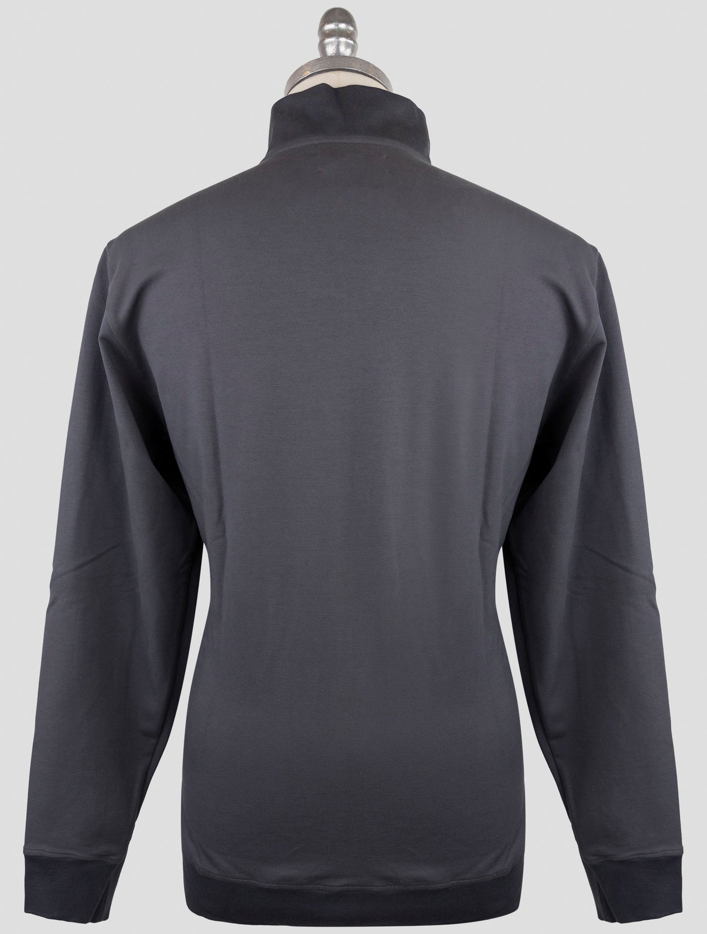 Kiton Gray Cotton Ea Sweater Full Zip