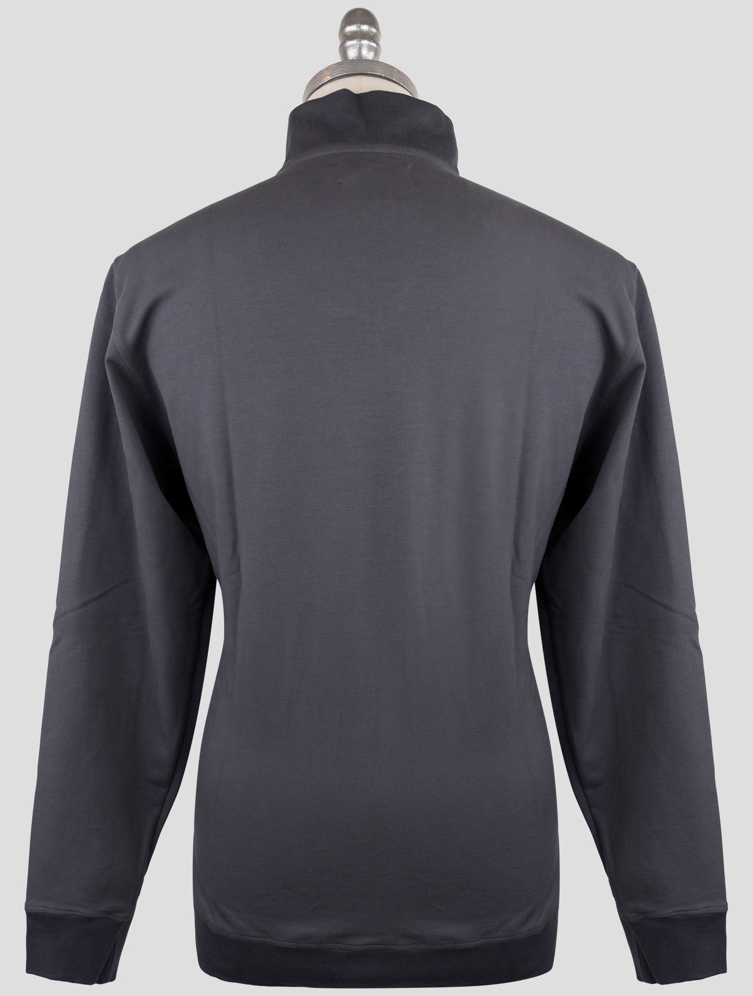 Kiton Gray Cotton Ea Sweater Full Zip
