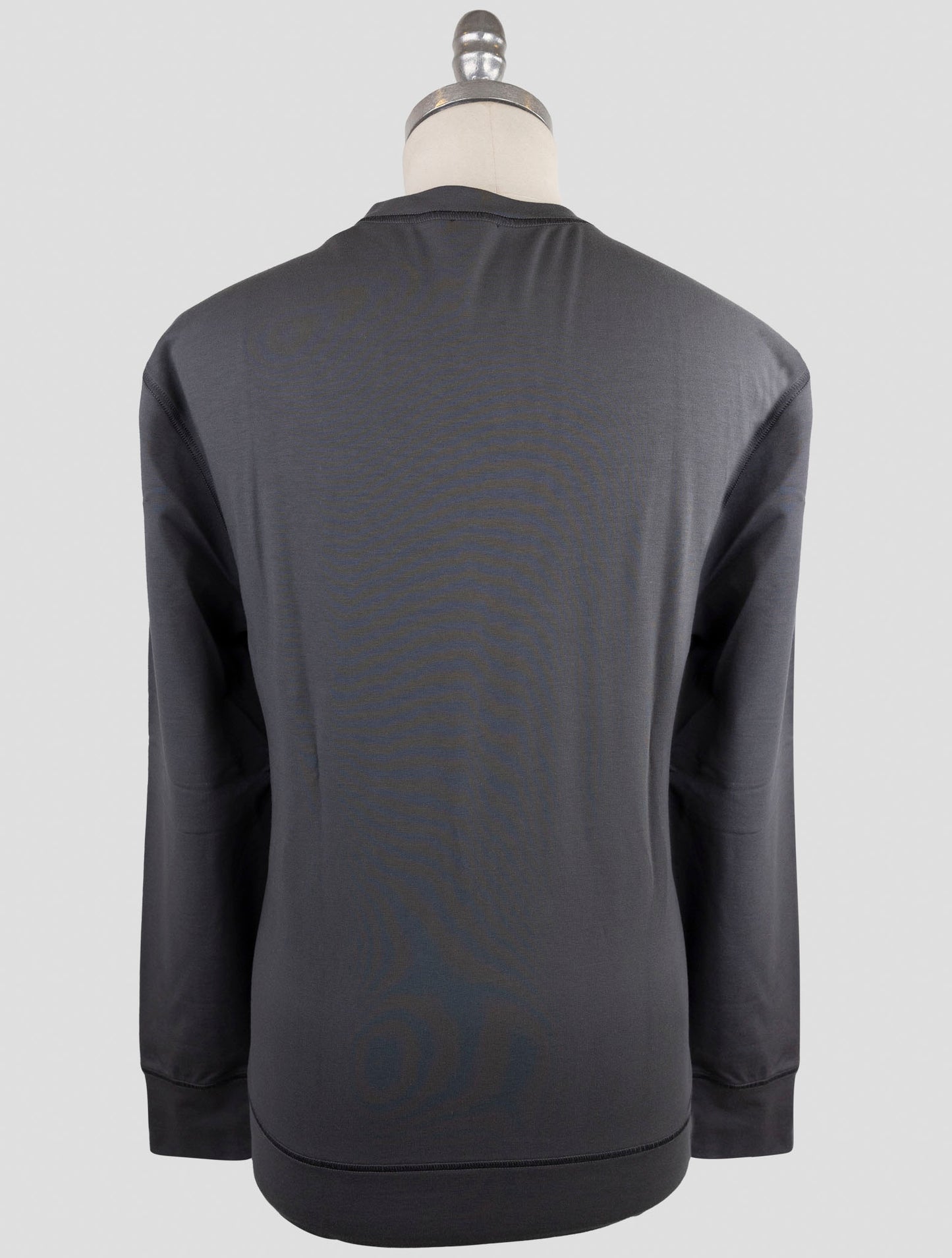 Kiton Gray Cotton Ea Sweater Crewneck