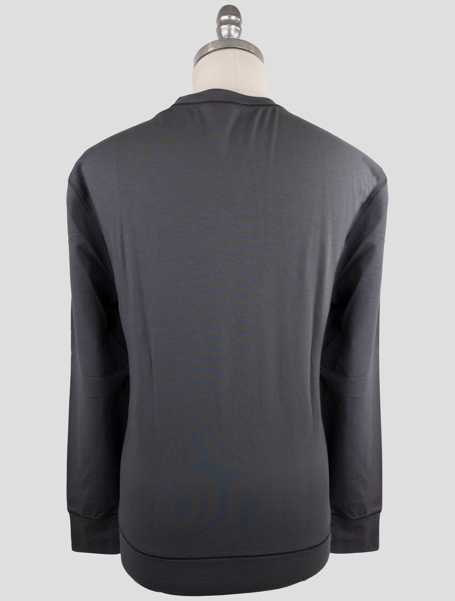 Kiton Gray Cotton Ea Sweater Crewneck