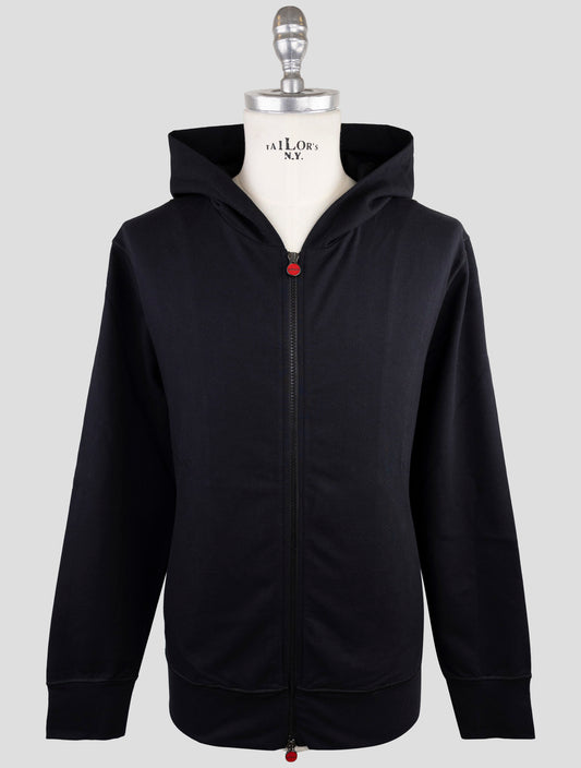 Kiton Black Cotton Ea Sweater Full Zip