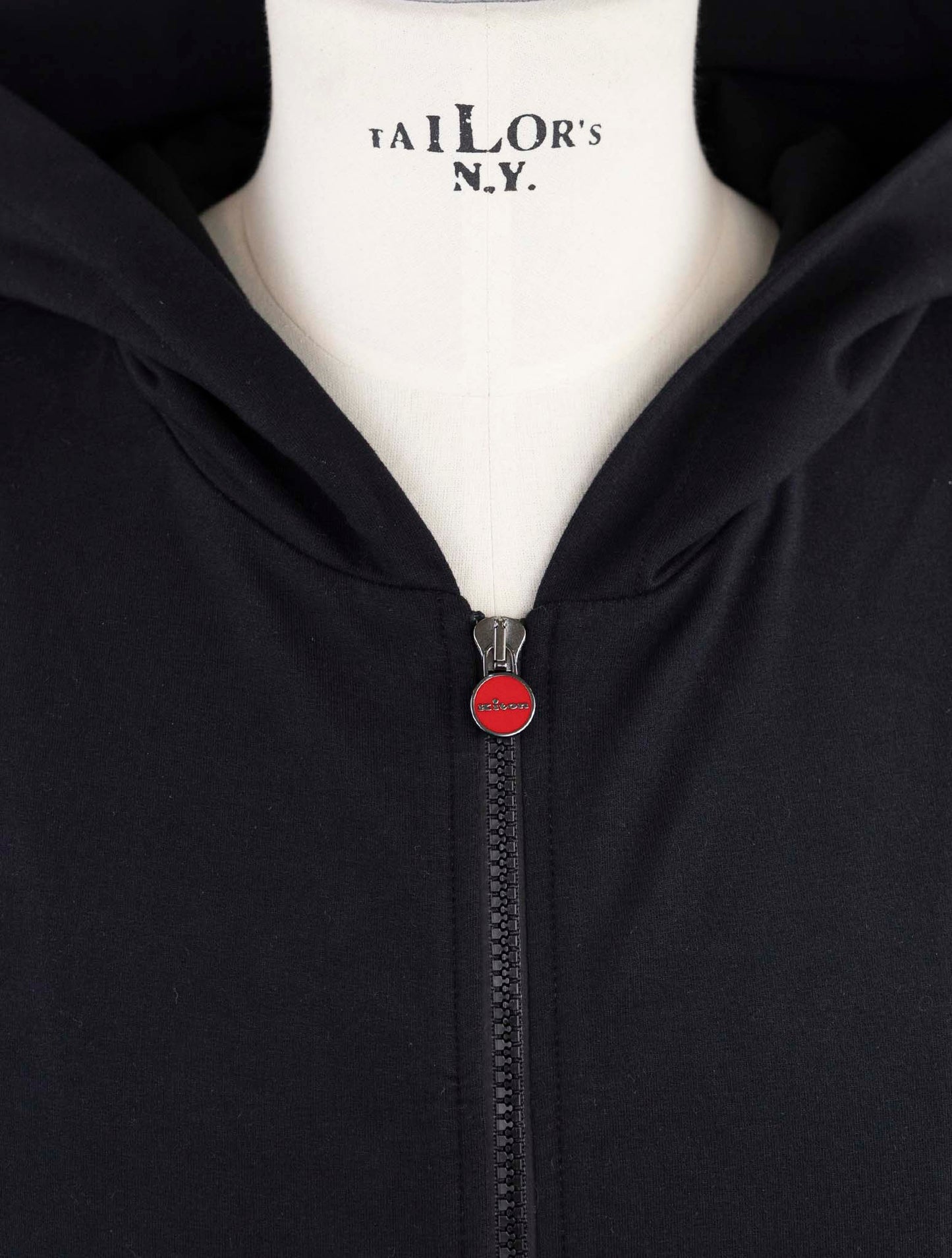Kiton Black Cotton Ea Sweater Full Zip