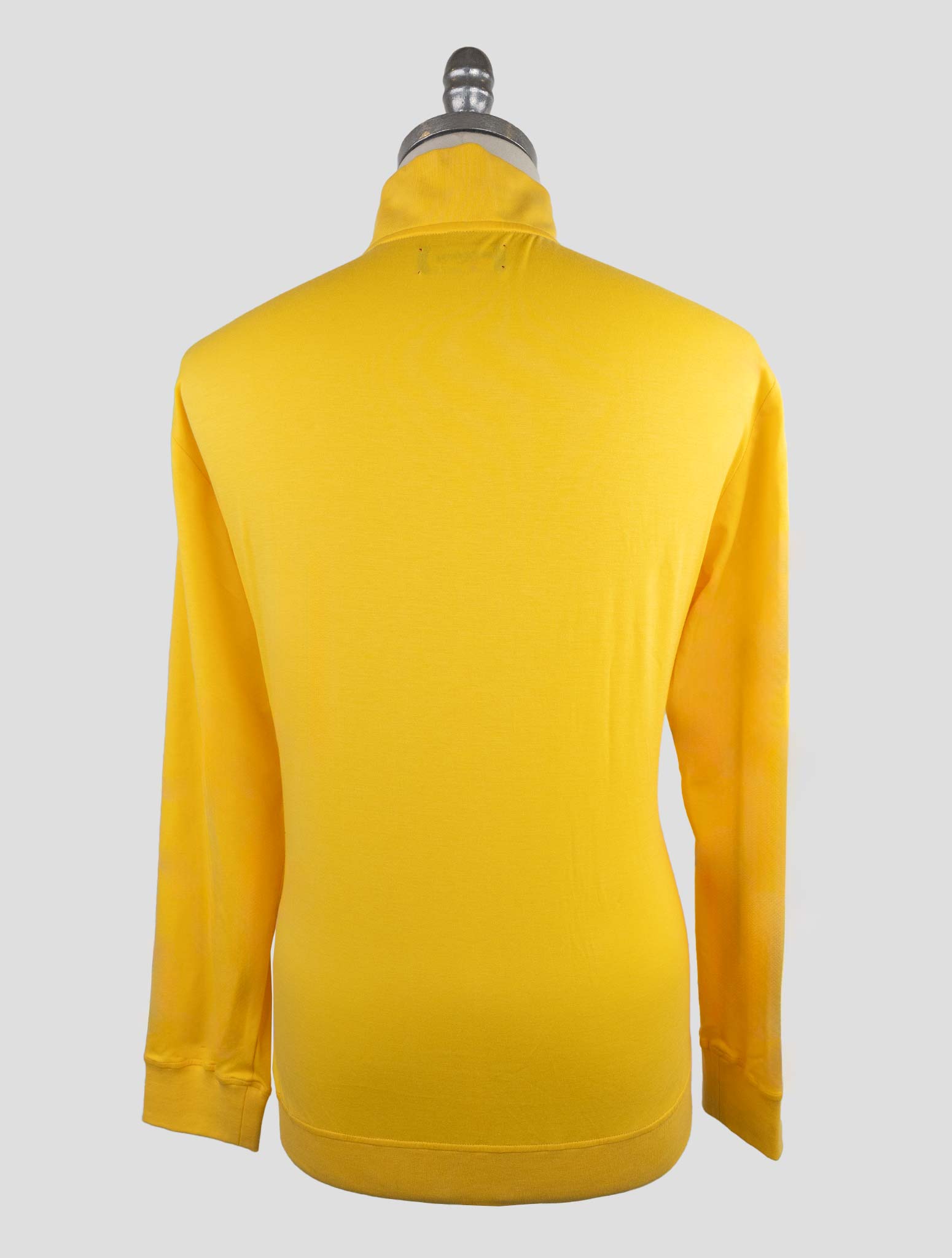 Kiton Yellow Cotton Sweater Full Zip