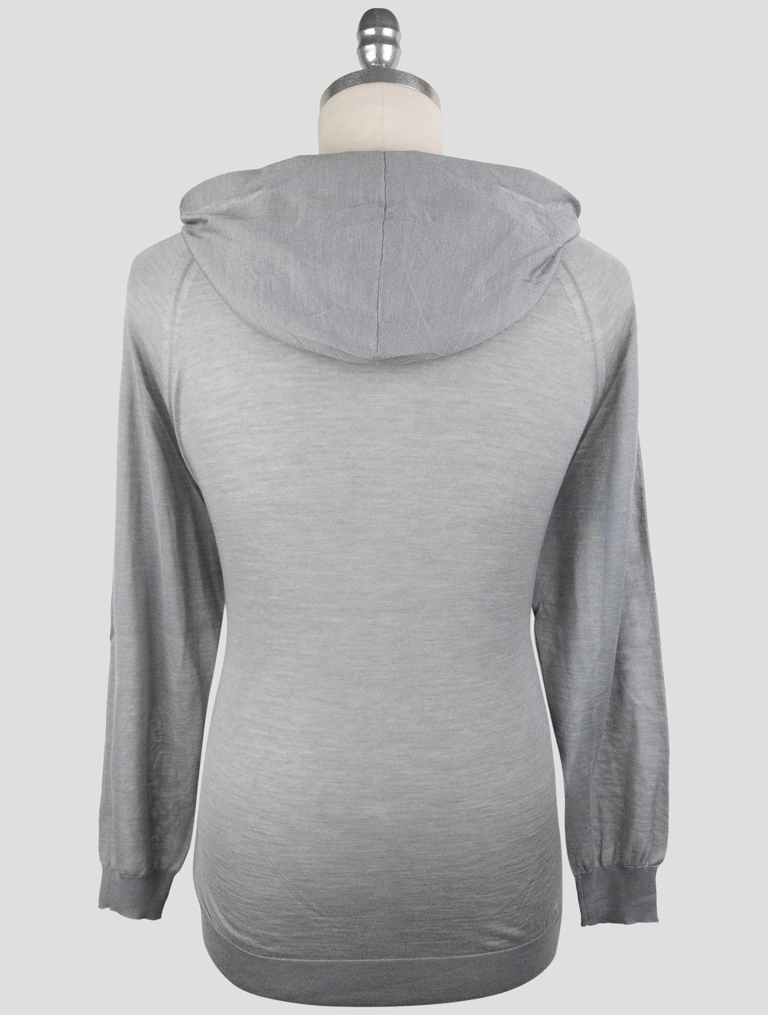 Kiton Gray Cashmere Silk Sweater Crewneck