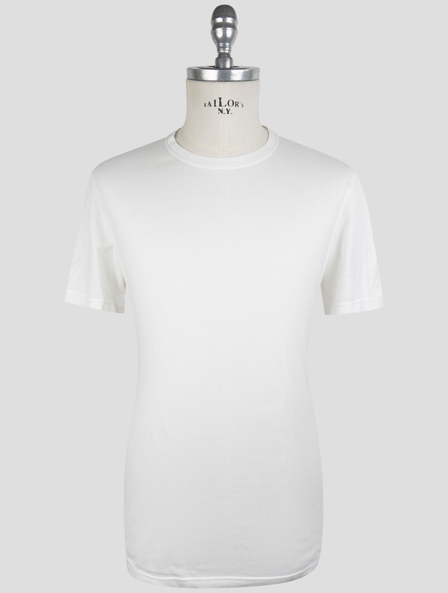 Kiton White Cotton Cashmere  T-Shirt