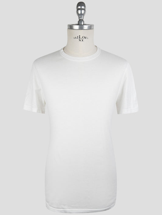 Kiton White Cotton Cashmere  T-Shirt