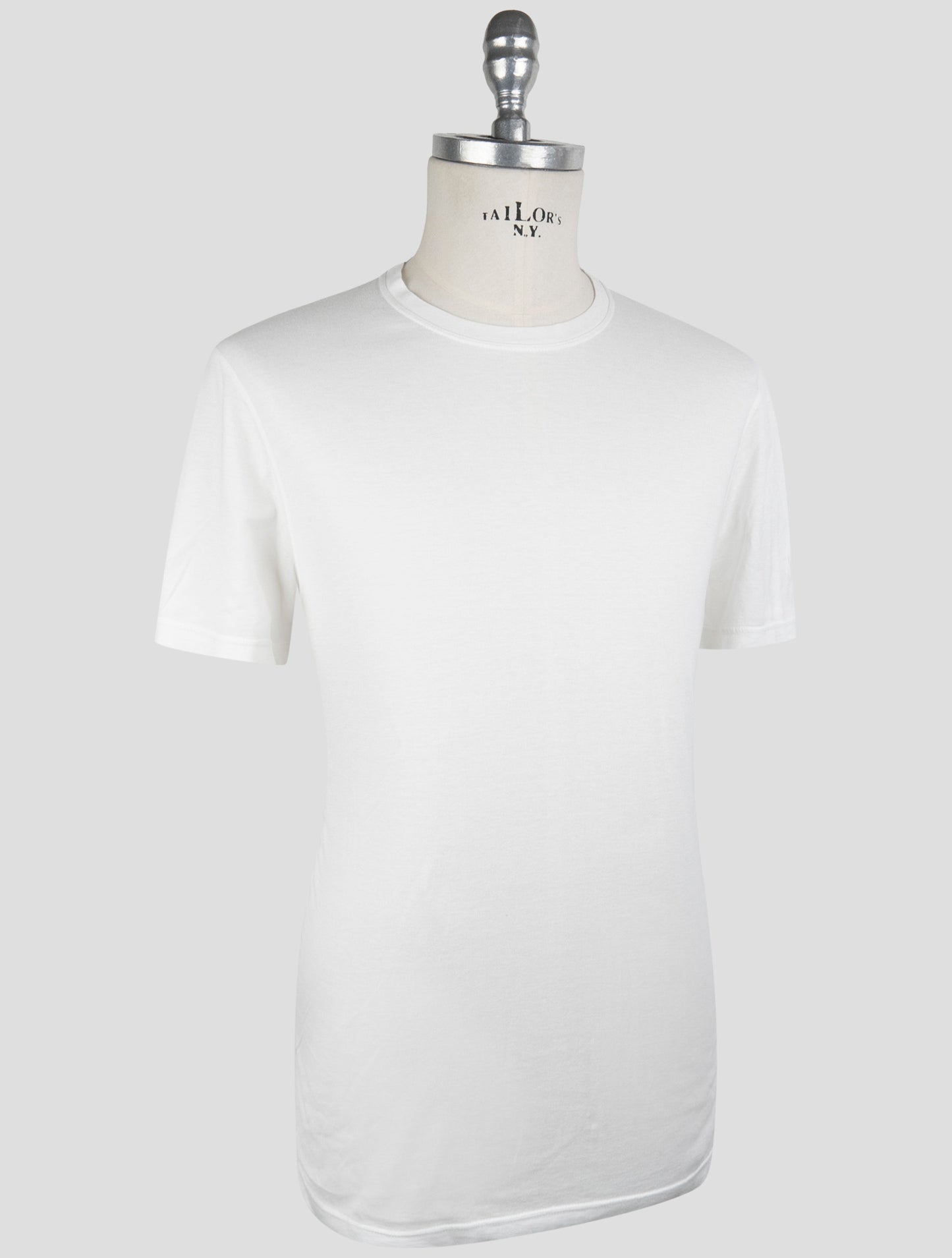 Kiton White Cotton Cashmere  T-Shirt
