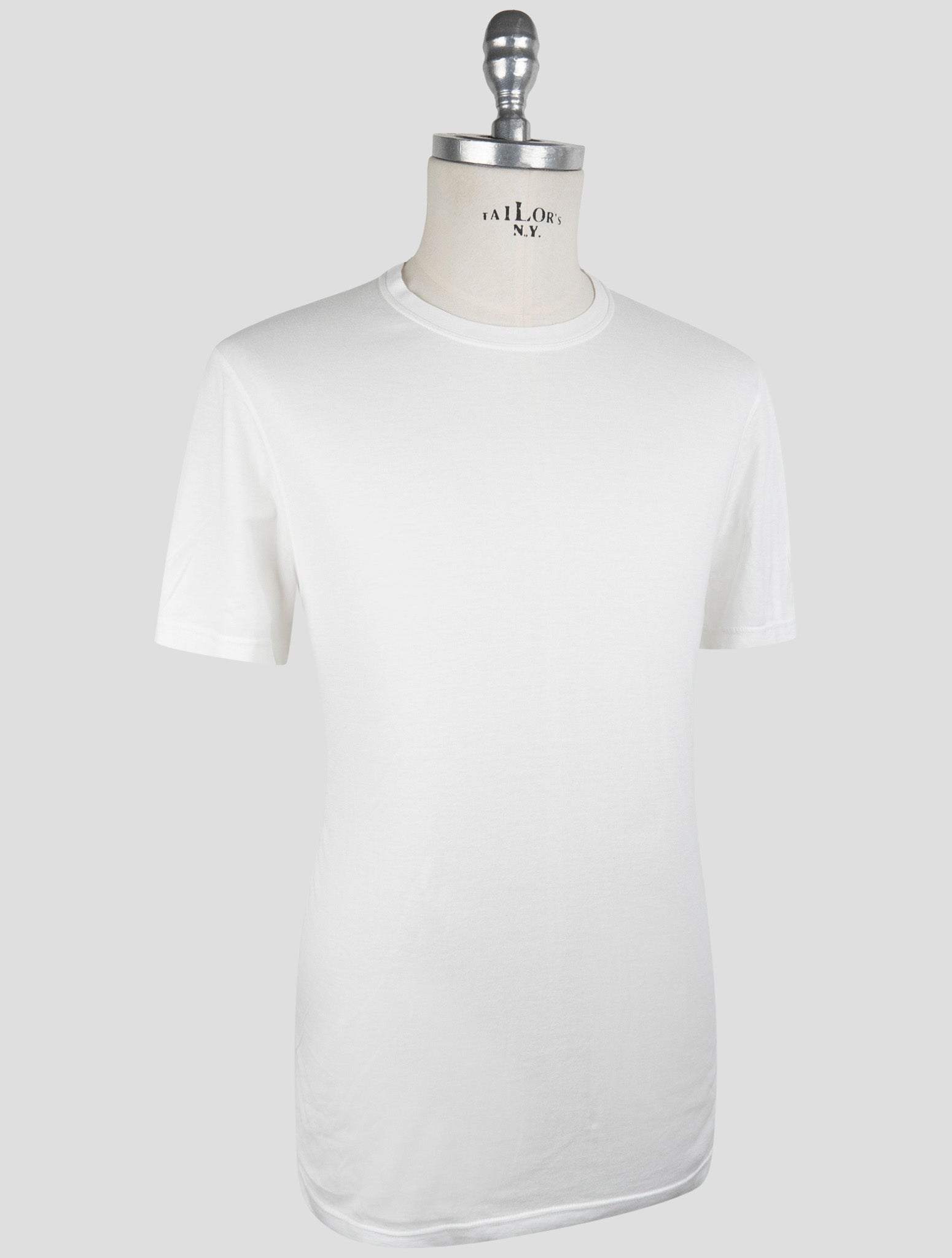 Kiton White Cotton Cashmere  T-Shirt