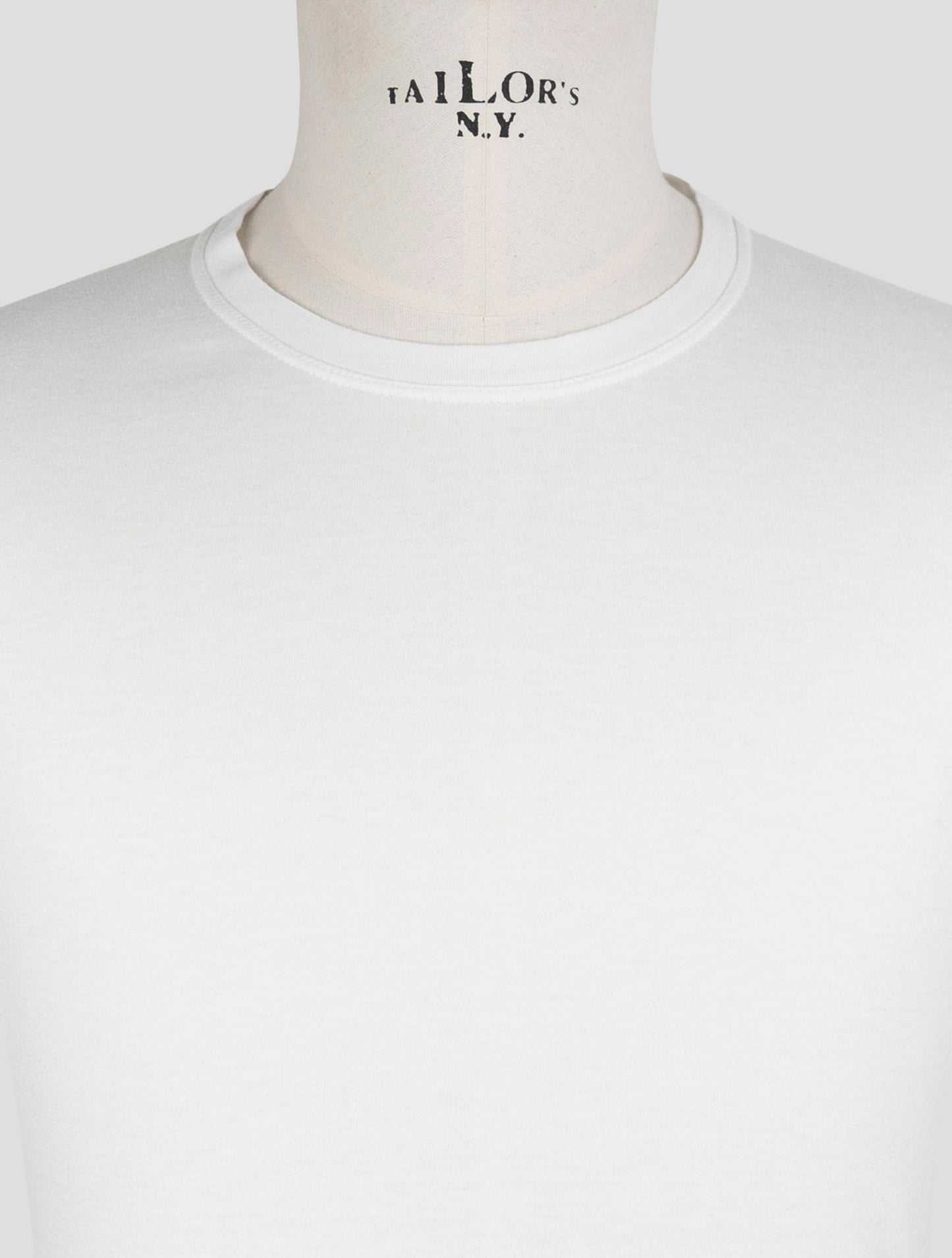 Kiton White Cotton Cashmere  T-Shirt