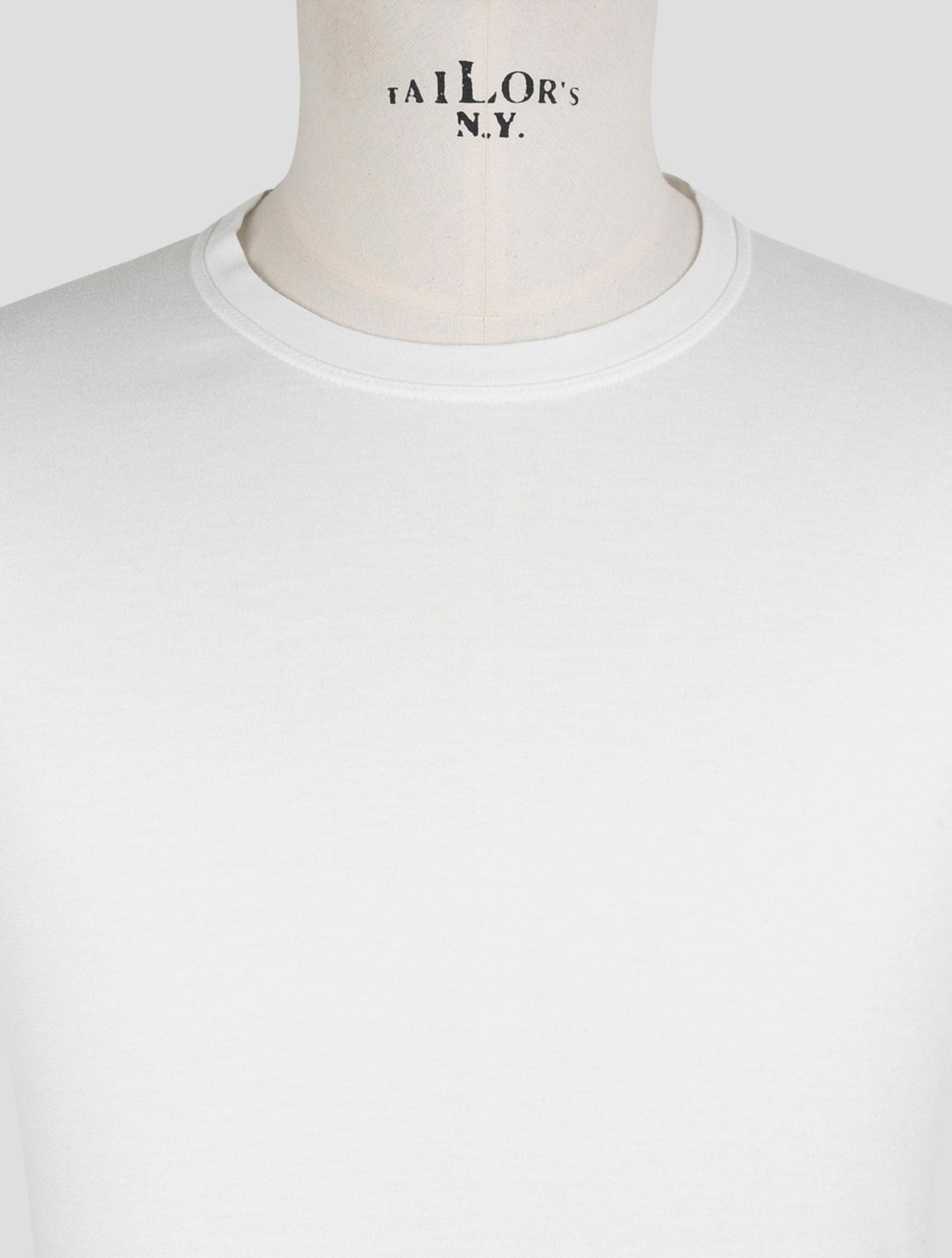 Kiton White Cotton Cashmere  T-Shirt