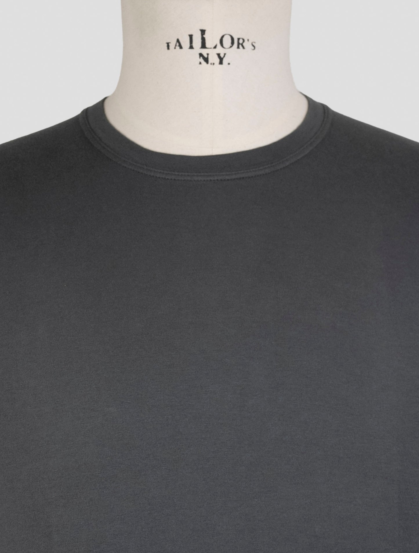 Kiton Gray Cotton Cashmere Sweater Crewneck
