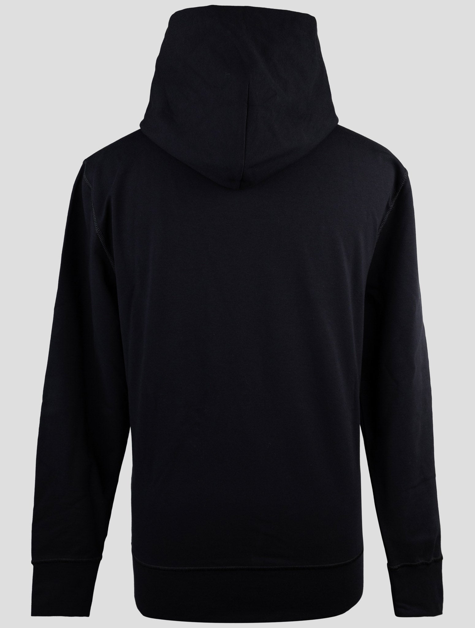 Kiton Black Cotton Ea Sweater Hoodie