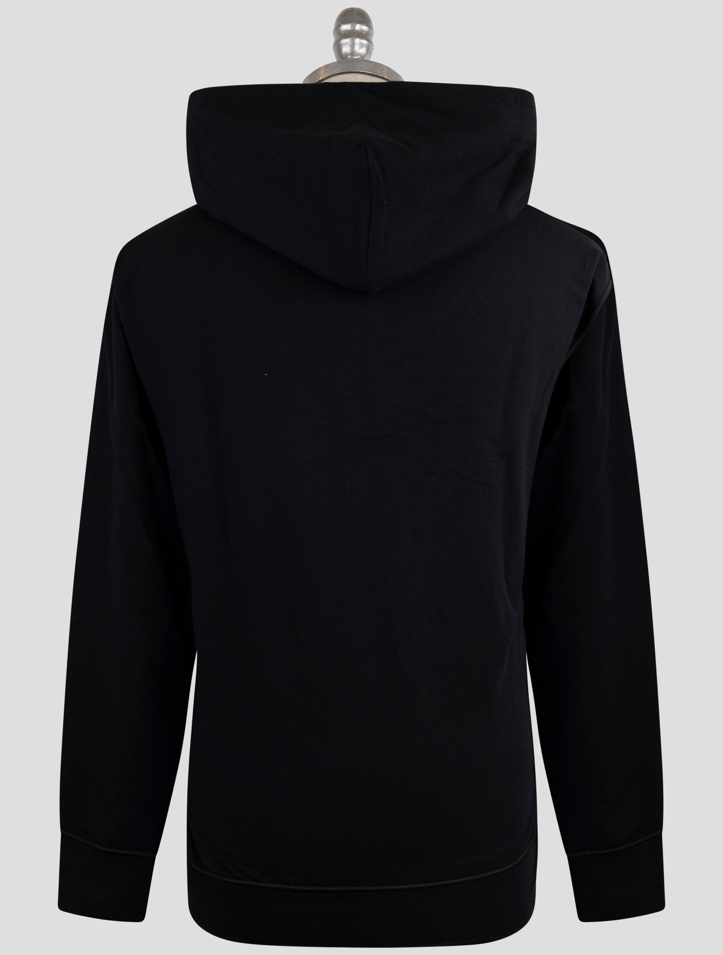 Kiton Black Cotton Ea Sweater Hoodie