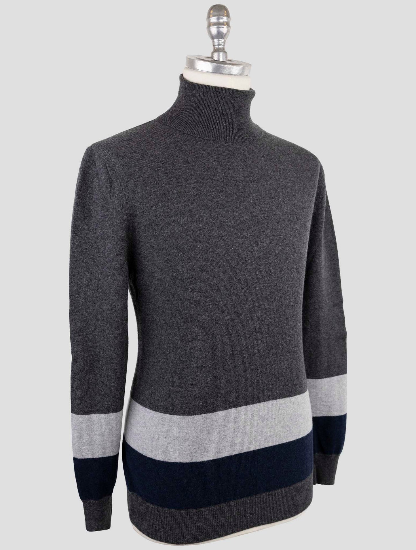 Kiton Gray Cashmere Sweater Turtleneck