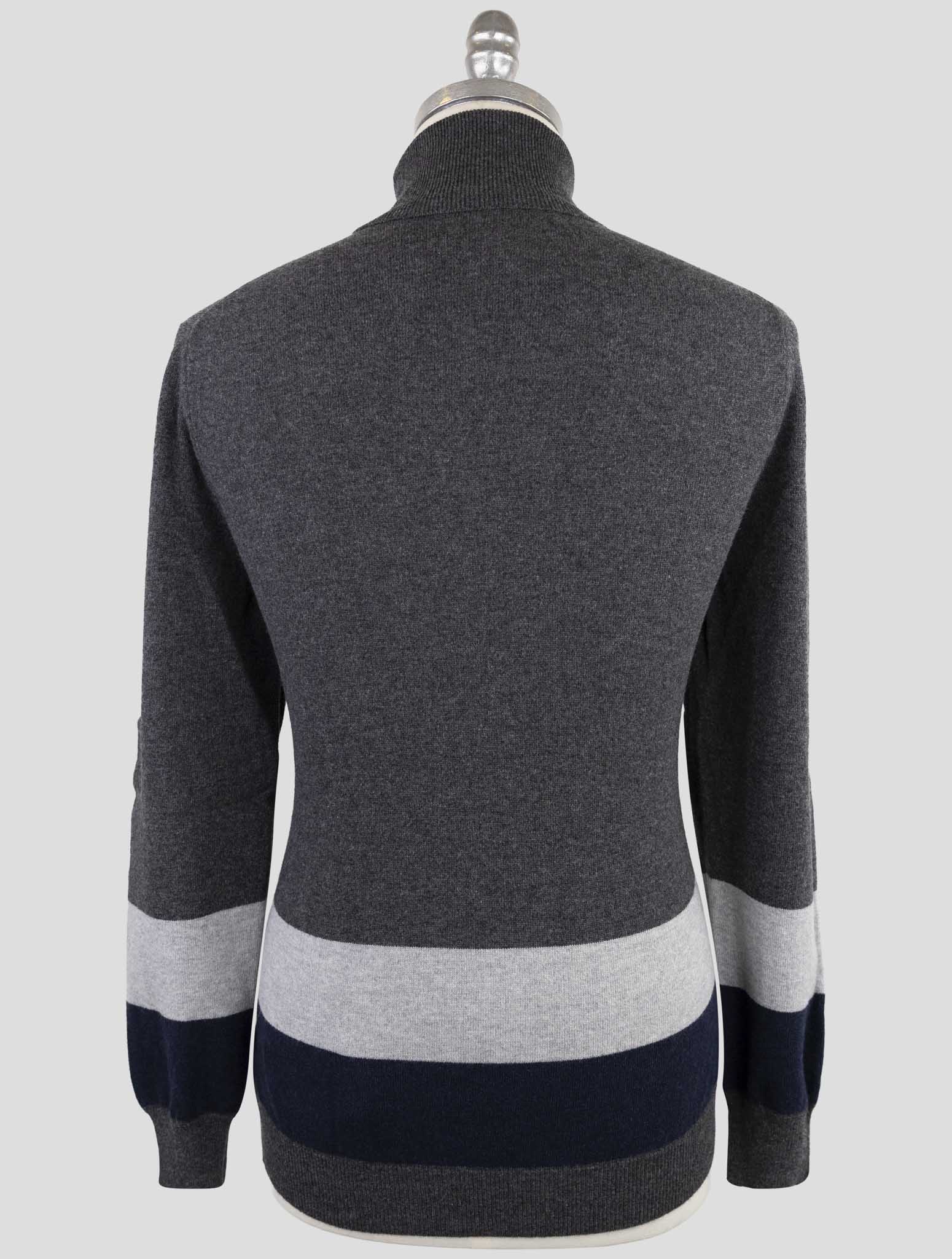 Kiton Gray Cashmere Sweater Turtleneck