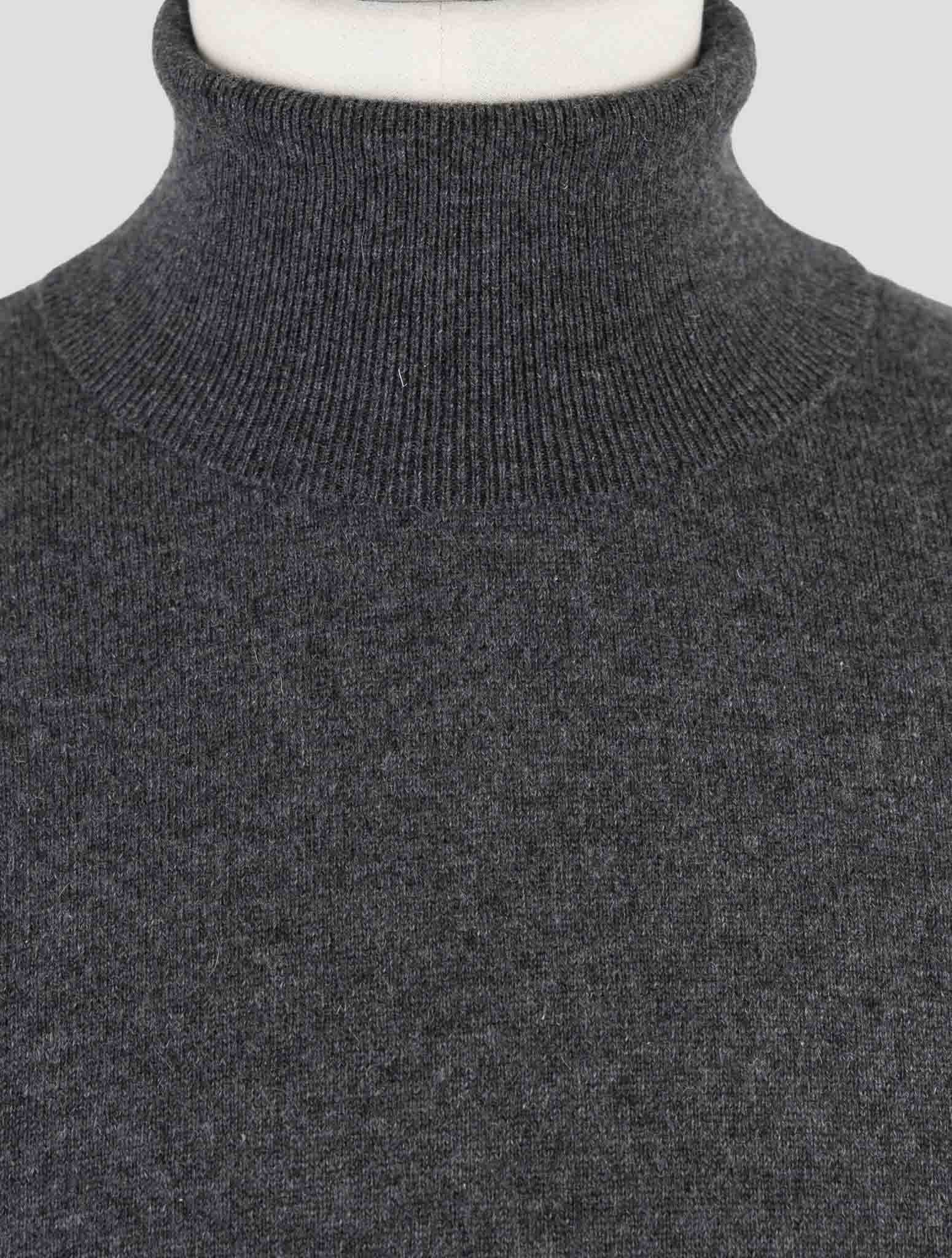 Kiton Gray Cashmere Sweater Turtleneck