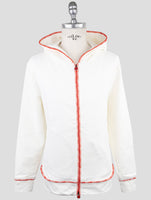 Kiton White Cotton Ea Sweater Full Zip