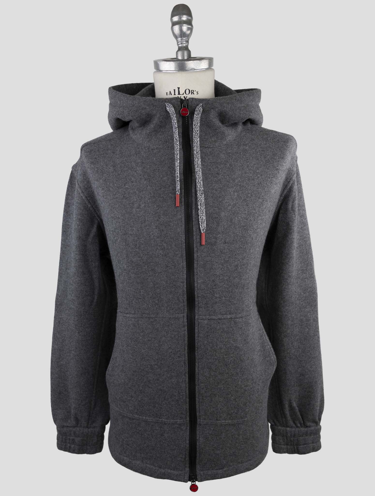 Kiton Gray Cashmere Pa Sweater Full Zip