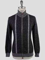 Kiton Gray Cashmere Sweater Full Zip